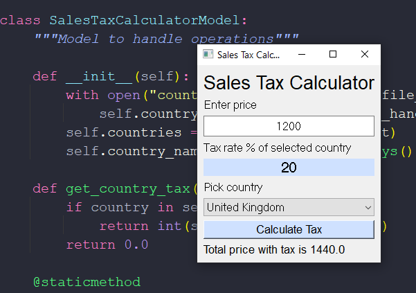 Sales Tax Calculator